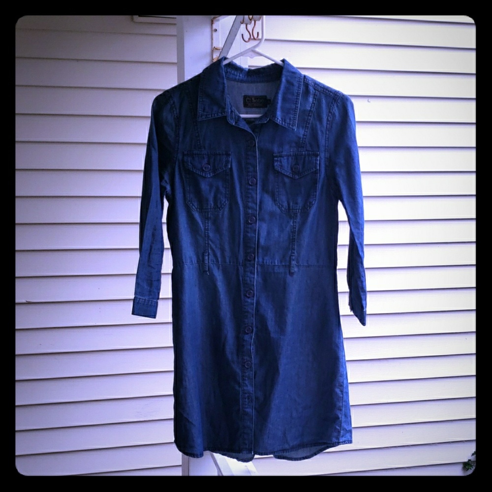 Denim Button Up Dress